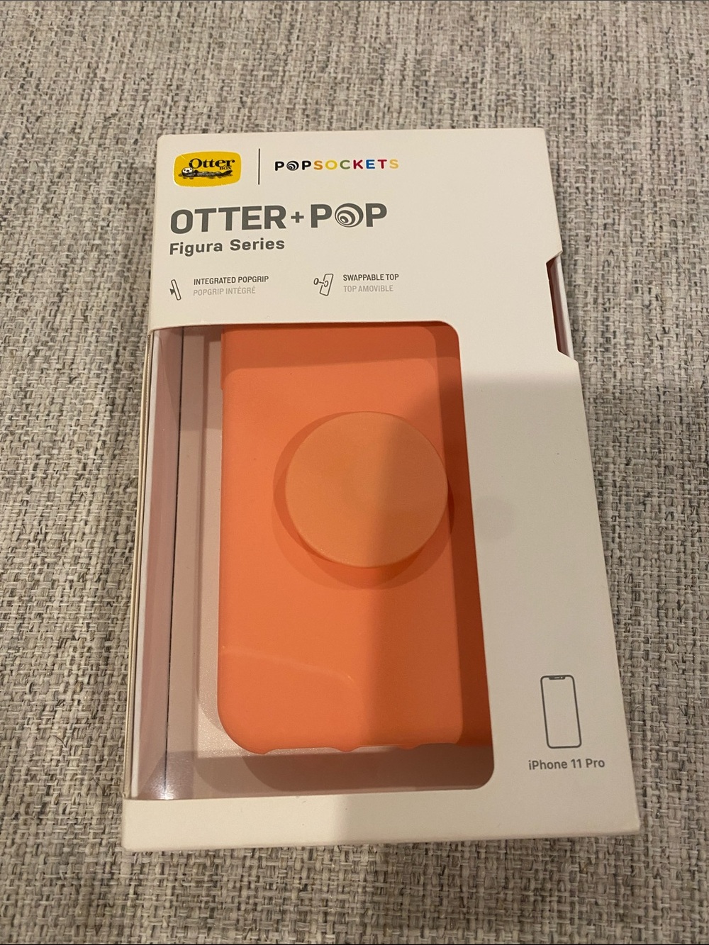 iPhone 11 Pro Otterbox Phone Case with Integrated PopSocket - Coral Orange
